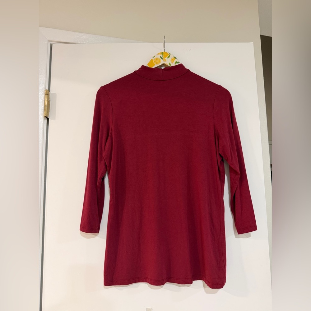 Ruby Ribbon Deep Red Long Sleeve Top - Picture 4 of 4